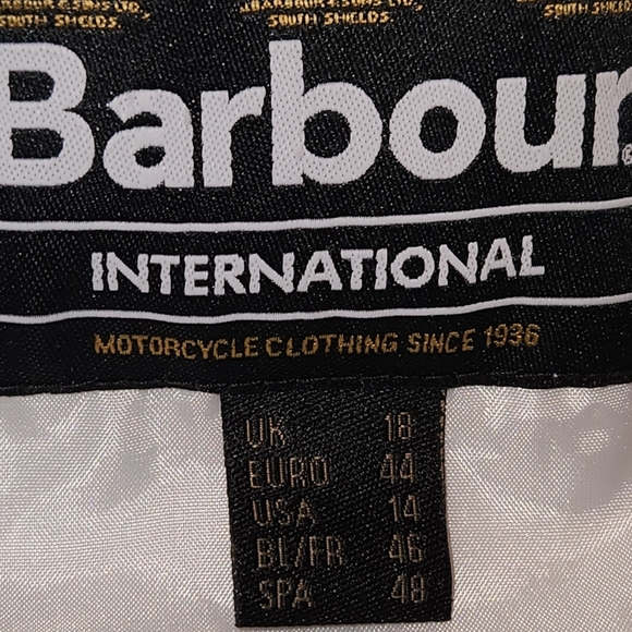 Barbour International Folco Extractor Quilted Jacket White 14 Bikercore - Picture 12 of 13